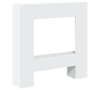 VidaXL Cadre de cheminée Blanc 81x18x82 cm Bois d'ingénierie, cheminée, Console de cheminée, Ensemble de Tour de cheminée, Tour de cheminée