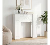 vidaXL Cadre de cheminée Blanc 93 x 20 x 89 cm Bois d'ingénierie