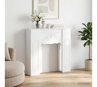 vidaXL Cadre de cheminée Blanc brillant 93 x 20 x 89 cm