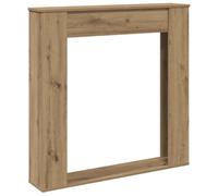 vidaXL Cadre de cheminée chêne Artisanal 100x20x100 cm Bois ingénierie, cheminée, Console de cheminée, Ensemble de Tour de cheminée, Tour de cheminée