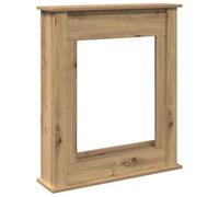 vidaXL Cadre de cheminée chêne artisanal 75×20×87,5 cm en bois d'ingénierie