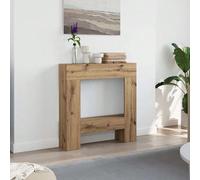 VidaXL Cadre de cheminée chêne artisanal 81x18x82 cm bois ingénierie Le cadre de cheminée est un élément décoratif et fonctionnel qui s'adapte à une flamme électrique, offrant à la fois un attrait est