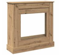 vidaXL Cadre de cheminée chêne Artisanal 90x30x90 cm Bois ingénierie, cheminée, Console de cheminée, Ensemble de Tour de cheminée, Tour de cheminée