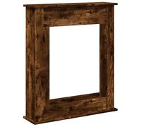 Vidaxl Cadre De Cheminée Chêne Fumé 75x20x87,5 Cm Bois D'ingénierie