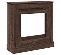 vidaXL Cadre de cheminée en bois d'ingénierie chêne marron 90x30x90 cm