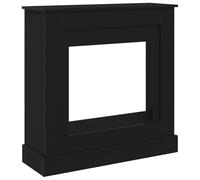 vidaXL Cadre de cheminée chêne Noir 90x30x90 cm Bois d'ingénierie, cheminée, Console de cheminée, Ensemble de Tour de cheminée, Tour de cheminée