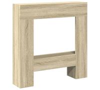 vidaXL Cadre de cheminée chêne Sonoma 81x18x82 cm Bois d'ingénierie