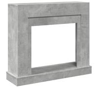 vidaXL Cadre de cheminée Gris béton 100x30x87,5 cm Bois d'ingénierie