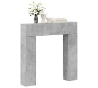 vidaXL Cadre de cheminée Gris béton 102 x 18 x 100,5 cm, Cheminée U Moderne, déco intérieure élégante, Support Mural, Bois d'ingénierie pour Votre Maison