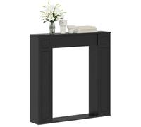 vidaXL Cadre de cheminée Noir 100 x 20 x 100 cm Bois d'ingénierie, Entourage de cheminée Moderne rectangulaire, déco stylée, Installation Facile, pour Salon, Chambre, Couloir