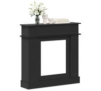 vidaXL Cadre de cheminée Noir 102 x 26 x 100 cm Bois d'ingénierie, Entourage de cheminée rectangulaire Moderne, déco élégante, Gain de Place pour Salon, Chambre, Couloir