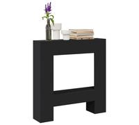 vidaXL Cadre de cheminée noir 81 x 18 x 82 cm bois d'ingénierie