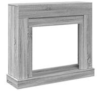 Cadre de cheminée sonoma gris 100x30x87,5 cm bois d ingénierie