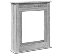 Cadre de cheminée sonoma gris 75x20x87,5 cm bois d ingénierie