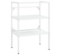 vidaXL Cadre de lavabo de Salle de Bain Blanc 59x38x83 cm Fer