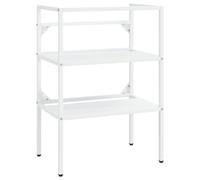 vidaXL Cadre de lavabo de salle de bain Blanc 59x38x83 cm Fer
