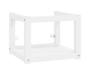 vidaXL Cadre de lavabo de Salle de Bain Mural Blanc 40x38x31 cm Fer