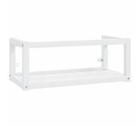 Vidaxl Cadre De Lavabo De Salle De Bain Mural Blanc 79x38x31 Cm Fer Blanc