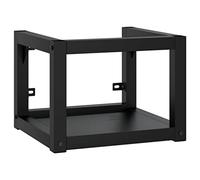 vidaXL Cadre de Lavabo de Salle de Bain Mural Support de Lavabo Suspendu Meuble de Rangement de Salle de Bain Intérieur Noir 40x38x31 cm Fer