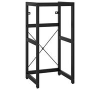 vidaXL Cadre de Lavabo de Salle de Bain Support de Lavabo Meuble de Rangement de Salle de Bain Maison Intérieur Noir 40x38x83 cm Fer