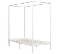 vidaXL Cadre de lit à baldaquin Blanc Bois de pin massif 100 x 200 cm 283263