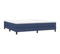 vidaXL Cadre de lit rembourré à lattes avec pieds Bleu 200x200 cm Tissu