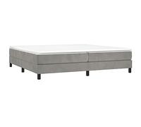 vidaXL Cadre de lit Gris clair 200x200 cm Velours