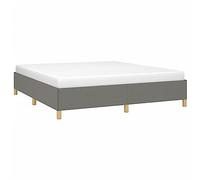 vidaXL Cadre de lit 160 x 200 cm Tissu Gris foncé