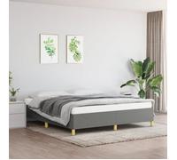 vidaXL Cadre de lit 160 x 200 cm Tissu Gris foncé
