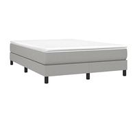 3120508 vidaXL Sommier à ressorts de lit Gris clair 140x190 cm Tissu