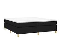 vidaXL Sommier à ressorts de lit Noir 180x200 cm Tissu3120979