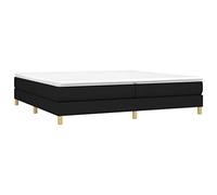 vidaXL Sommier à ressorts 3120640 – Cadre de lit tissu noir 200x200 cm