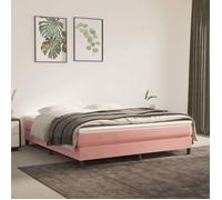 vidaXL Lit double rembourré 3120783 – sommier à lattes, design moderne
