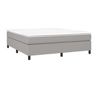 vidaXL Cadre de lit double 160x200 cm rembourré à lattes, tissu gris clair