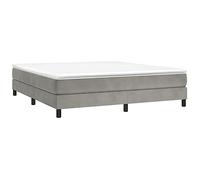 vidaXL Sommier à ressorts 3120778 Gris clair 160x200 cm Velours