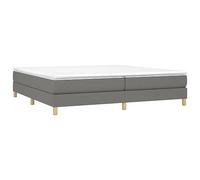 vidaXL Cadre de lit rembourré 3120639 - Lit double 200x200 cm, sommier à lattes, tissu gris foncé