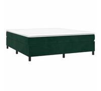 Vidaxl Cadre De Lit Sans Matelas Vert Foncé 160x200 Cm Velours Vert