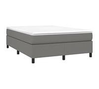 vidaXL Cadre de lit sans matelas 140x200 cm Tissu Gris foncé