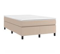 vidaXL Cadre de Lit à Ressorts, Lit Rembourré, Lit Double, Lit Adulte de Chambre à Coucher Intérieur, Moderne, Cappuccino 120x200 cm Similicuir