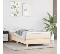 vidaXL Cadre de lit rembourré 3120595 – Lit simple avec sommier à lattes