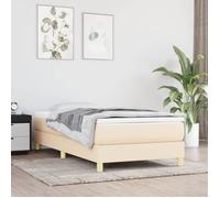 vidaXL Cadre de lit à lattes, Lit Rembourré, Lit Simple avec Sommier à Lattes, Lit Adulte de Chambre à Coucher Intérieur, 3120587