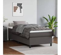 vidaXL Cadre de lit 3121021 – Lit simple rembourré à lattes, moderne gris