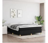 vidaXL Sommier à ressorts de lit 3120979 180 x 200 cm Noir Tissu