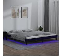 vidaXL Cadre de lit 820630 – LED, sommier à lattes, 200x200 cm – Lit double adulte