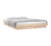 vidaXL Cadre de lit à LED 180x200 cm Super King Bois massif 819987