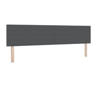 vidaXL Cadre de lit à Profil Bas en Gris foncé | Design rembourré en Bois de pin Solide Parfait pour la déco de Chambre Dimensions 200 cm de Long Meubles Modernes stylés pour Adulte texturé