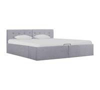 vidaXL Cadre de lit à rangement hydraulique sans matelas 160x200 cm Gris