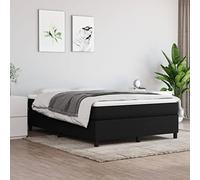 vidaXL Cadre de lit sans Matelas Noir 140x190 cm Tissu