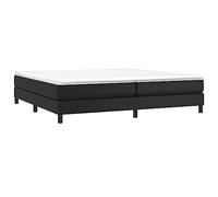 vidaXL Cadre de Lit à Ressorts, Lit Rembourré, Lit Double avec Sommier à Lattes, Lit Adulte de Chambre à Coucher, Moderne, Noir 200x200 cm Similicuir