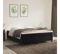 Cadre de Lit, Lit Rembourré, Lit Double avec Sommier à Lattes, Lit Adulte de Chambre à Coucher, Moderne, Noir 160x200 cm Velours